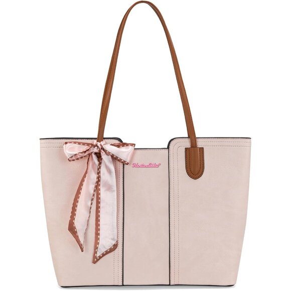 Women Cherry Blossom Coral Orange Imported Vegan Leather Top Handle Tote Bags - Picture 1 of 6